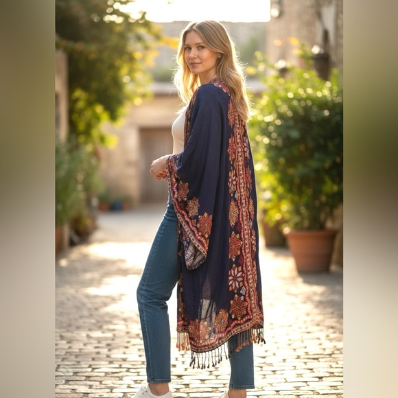 Time for Me Ethnic Open Kimono / Cover-Up — NWT - Picture 3 of 16